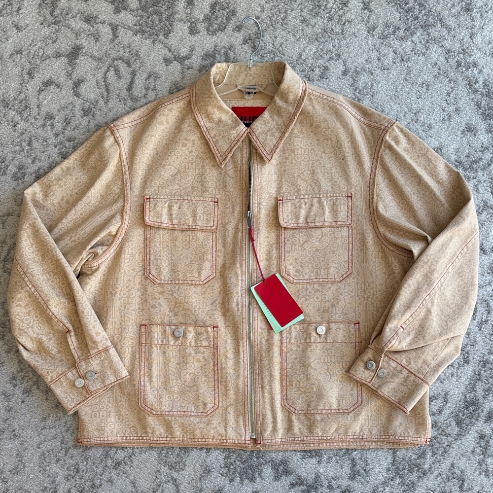 HUGO X LES BENJAMINS RELAXED-FIT JACKET WITH ALL-OVER PRINT - Picture 5 of 15